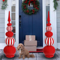Rdolanoy 4.3Ft 2 Pcs Large Inatable Christmas Ornaments Balls Outdoor, Topiary Decorations for Urn Porch,