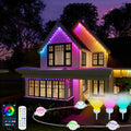 Honche Upgrad Permanent Outdoor Lights Landscape Path Lights 101FT 72L App&Remote contorl Adapter Power for