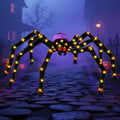 5.5FT Giant Spider Halloween Decorations with 100LED, Pre-Lit Scary Spider / Plug-In Realistic Spider for