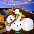 OurWarm 10FT Christmas Inflatables Outdoor Decorations, Blow Up Yard Decorations with LED Lights, Lounging