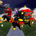 SEASONBLOW 10FT Halloween Inflatable Grim Reaper Horse Carriage Decor / Lights Decor, Outdoor Indoor, Blow Up