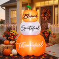 Blueweenly 6FT Fall Thanksgiving Pumpkin Inflatable with LED Yard Decor / Fall Stacked Pumpkins Blow up Yard