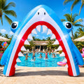 9.8 × 8.2 Ft Giant Shark Inflatables Archway Decor Summer Ocean Shark Party Inflatable Archway Ocean Theme